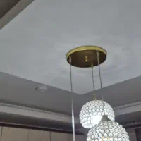لوستر سه شاخه کریستالی