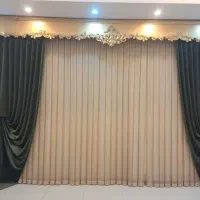والان پرده مخمل سبز خیلی شیک