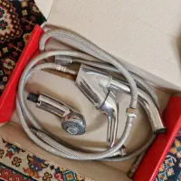 ست کامل شیرآلات آشپزخانه بدنه استیل دارای دوش