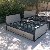 تولید انواع تخت سفارشی چوب فلز