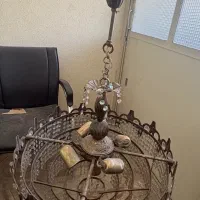 لوستر کریستالی گرد شیک و سالم