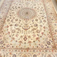 جفت ۶ متری فرش نایینی گل ابریشم
