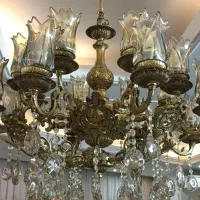 لوستر برنزی 8 شاخه و 5 شاخه