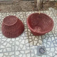 سبد چوبی دست بافت قدیمی