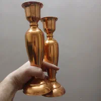 گلدان شمعدون مسی