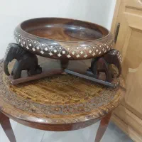 میز و میوه خوری قلم کاری و عاج کاری قدیمی