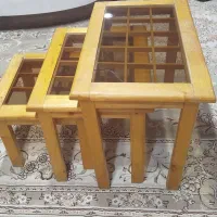 سه عددگل میز چوبی