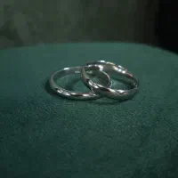 رینگ ساده نقره ساچمه شمش