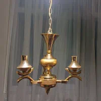 لوستر ۳ شاخه آبکاری طلا
