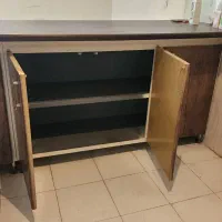 کابینت فلزی با اپن چوب