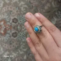 انگشتر نقره با نگین فیروزه ای