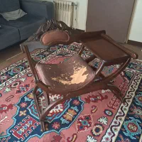 میز تلفن چوب گردو