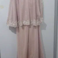 روسری سفید نگین کار شده