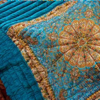 لحاف کرسی ترمه افشار دستدوز سنتی یزد