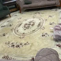 دو تخته فرش کرم رنگ ۶ متری سنگین