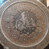 سینی مسی قلم کاری حدود پنجاه سال پیش