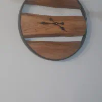 ساعت دیواری چوبی روستیک