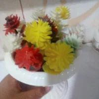 2 عدد گل مصنوعی نو