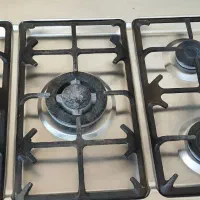 اجاق گاز 5شعله نگین پارس صفحه استیل در حد نو