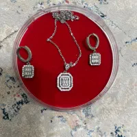 نیم ست نقره طرح جواهر