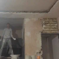 گچکاری سفید گچ خاک  خورده کاری دیوار گچی تخریب
