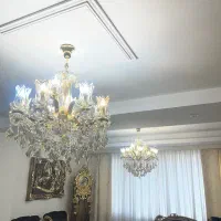 ۵ عدد لوستر کریستالی طلا کوب