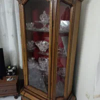 بوفه ویترین چوبی سنگین و شیک، مدل کلاسیک
