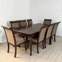 میز نهارخوری ۸نفره چوب راش کار شده سنگین