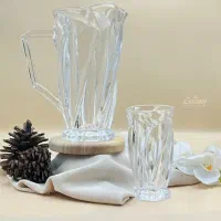 پارچ و لیوان کریستال شفاف با کیفیت
