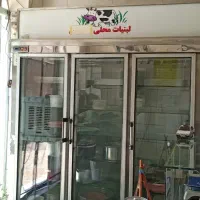 یخچال سه درب بزرگ تمام استیل،  دو طرف نما