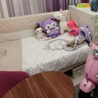 تخت کودک و نوجوان همراه با باکس کشو لباس