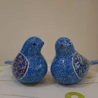 کبوترها و انارهای سفالین نگارگری