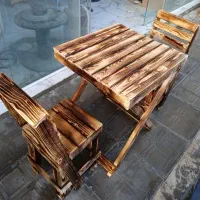میز و صندلی چوب روس سنتی