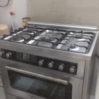 اجاق گاز استیل تو فر درب شیشه ای