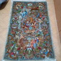 فرش دستبافت سلاطین چله ابریشم و گل ابریشم خاص