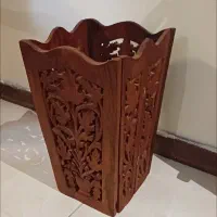 سطل آشغال چوبی هندی در حد