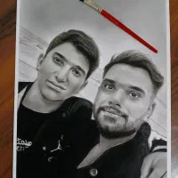 سفارش چهره نقاشی سیاه قلم