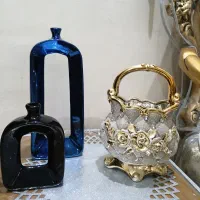گلدان سبد دکوری طلایی تزیینی