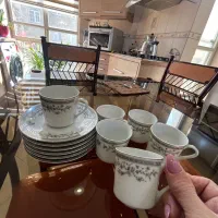 فنجون نعلبکی قهوه خوری آنتیک مسعود ، ظریف و زیبا