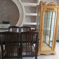 ویترین طلایی ومیزناهارخوری ۴تفره