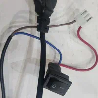 سیم دو شاخه دار برق با کلید نو