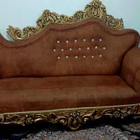 مبل شزلون۸نفره با دوتاگلمیز و یه میز وسط