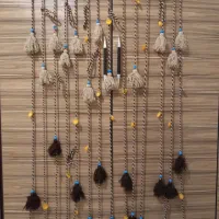 پرده سنتی کرم قهوه ای بسیار شیک