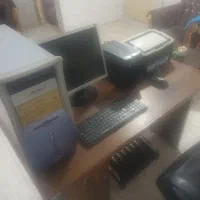 سلام مانیتور سیستم کامل با پرینتر با میزصندلی