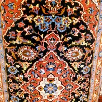 قالیچه دست بافت ریزنقش با نخ ابریشم