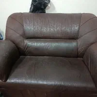 مبل 7 نفره راحتی رنگ قهوه ای سالم و زیر فی بازار