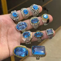 نقره ۹۲۵ انگشتر سنگ اصلی