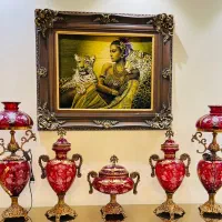کریستال دکوری آنتیک برنز نو تزیینی شعمدان دیوارکوب
