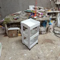 ترولی سه طبقه چرخ دار سالن زیبایی (آک)