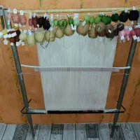 دار قالیچه کامل با نخ و نقشه